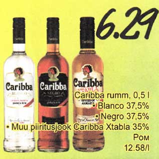 Allahindlus - Caribba rumm, 0,5l