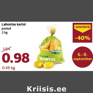 Allahindlus - Laheotsa kartul pestud 2 kg