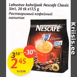 Allahindlus - Lahustuv kohvijook Nescafe Classic 3in1