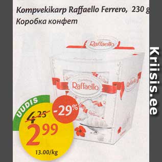 Allahindlus - Kompvekikarp Raffaello Ferrero, 230 g