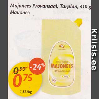 Allahindlus - Majonees Provansaal, Tarplan, 410 g