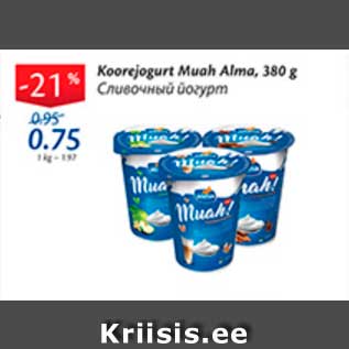 Allahindlus - Koorejogurt Muah Alma, 380 g