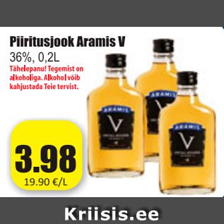 Allahindlus - Piiritusjook Aramis V