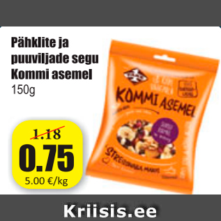 Allahindlus - Pähklite ja puuviljade segu Kommi asemel, 150 g