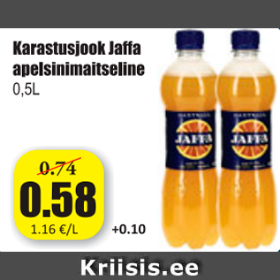 Allahindlus - Karastusjook Jaffa apelsinimaitseline 0,5 l