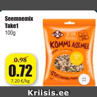 Allahindlus - Seemnemix Take1 100 g