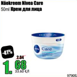 Allahindlus - Näokreem Nivea Care 50 ml