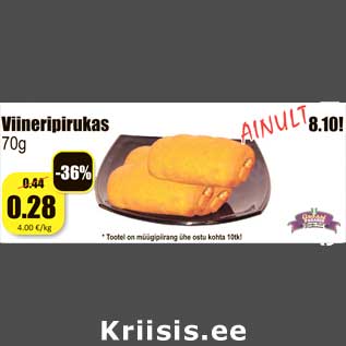 Allahindlus - Viineripirukas 70g