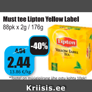 Allahindlus - Must tee Lipton Yeloow Label