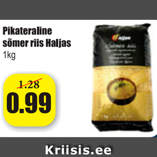 Allahindlus - Pikateraline sõmer riis Haljas, 1 kg