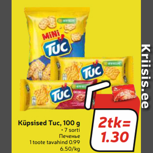 Allahindlus - Küpsised Tuc, 100 g