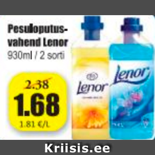 Allahindlus - Pesuloputusvahend Lenor