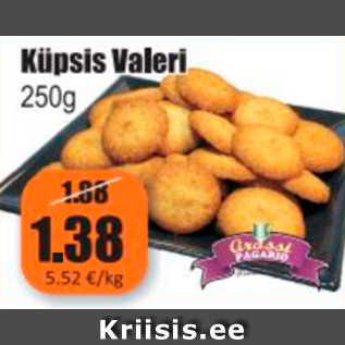 Allahindlus - Küpsis Valeri 250 g