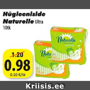 Allahindlus - Hügieeniside Naturella Ultra