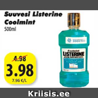 Allahindlus - Suuvesi Listerine Coolmint