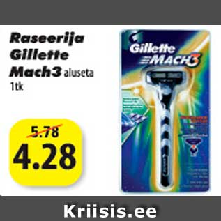 Allahindlus - Raseerija Gillette Mach3