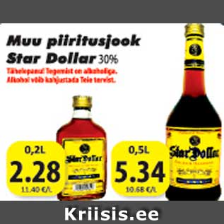 Allahindlus - Muu piiritusjook Star Dollar 30%