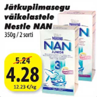 Allahindlus - Jätkupiimasegu väikelastele Nestle NAN 350 g