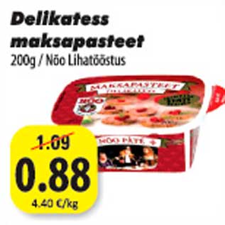 Allahindlus - Delikatess maksapasteet 200 g