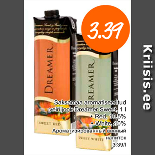 Allahindlus - Saksamaa aromatiseeritud veinijook Dreamer Sweet, 1 l