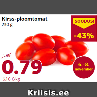 Allahindlus - Kirss-ploomtomat 250 g