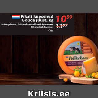 Allahindlus - Pikalt küpsenud Gouda juust, kg