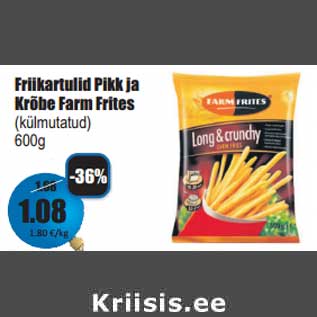 Allahindlus - Friikartulid Pikk ja Krõbe Farm Frites