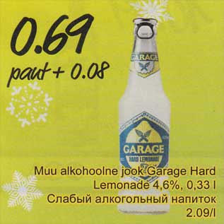 Allahindlus - Muu alkohoolne jook Garage Hard Lemonade 4,6%, 0,33 l