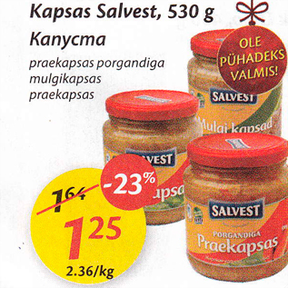 Allahindlus - Kapsas Salvest, 530 g