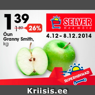 Allahindlus - Õun Granny Smith, kg