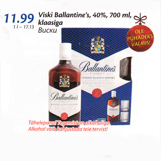 Allahindlus - Viski Ballantine´s