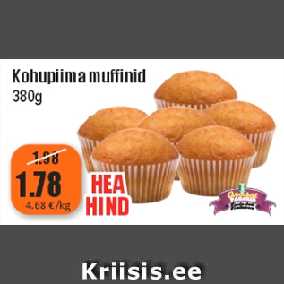 Allahindlus - Kohupiima muffinid 380 g