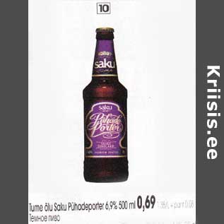 Allahindlus - Тumе Õlu Saku Pühadeporter 6,9% 500 ml