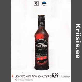 Allahindlus - Liköör Vana Tallinn Winter Spice 35% 50 cl