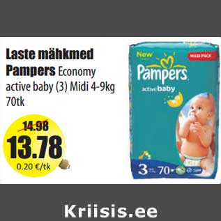 Allahindlus - Laste mähkmed Pampers