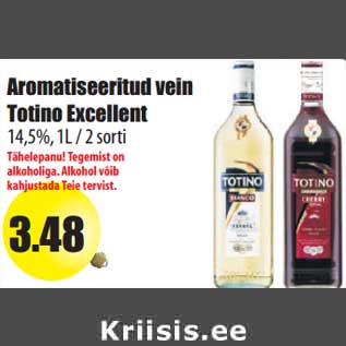 Allahindlus - Aromatiseeritud vein Totino Excellent