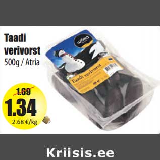 Allahindlus - Taadi verivorst 500g / Atria