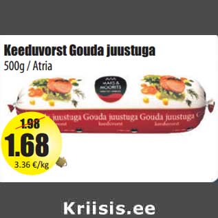 Allahindlus - Keeduvorst Gouda juustuga 500g / Atria