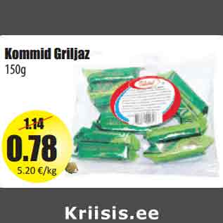 Allahindlus - Kommid Griljaz 150g