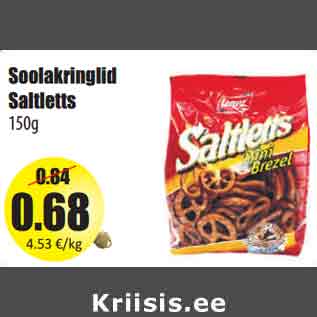 Allahindlus - Soolakringlid Saltletts 150g