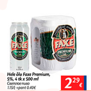 Allahindlus - Hele õlu Faxe Premium