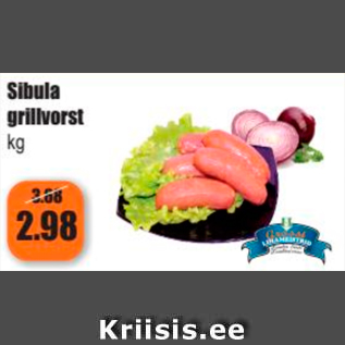 Allahindlus - Sibula grillvorst kg