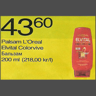 Allahindlus - Palsam LOreal Elvital Colorvive