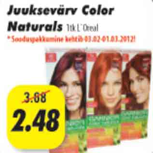 Allahindlus - Juuksevärv Color Naturals