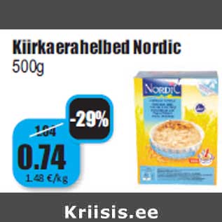 Allahindlus - Kiirkaerahelbed Nordic 500g