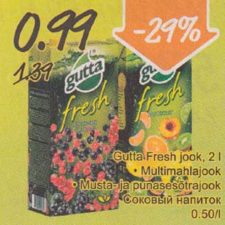 Allahindlus - Gutta Fresh jook, 2 l