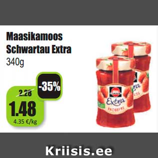 Allahindlus - Maasikamoos Schwartau Extra 340g