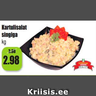 Allahindlus - Kartulisalat singiga kg