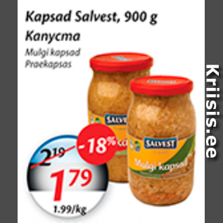 Allahindlus - Kapsad Salvest, 900 g