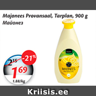 Allahindlus - Majonees Provansaal, Tarplan, 900 g